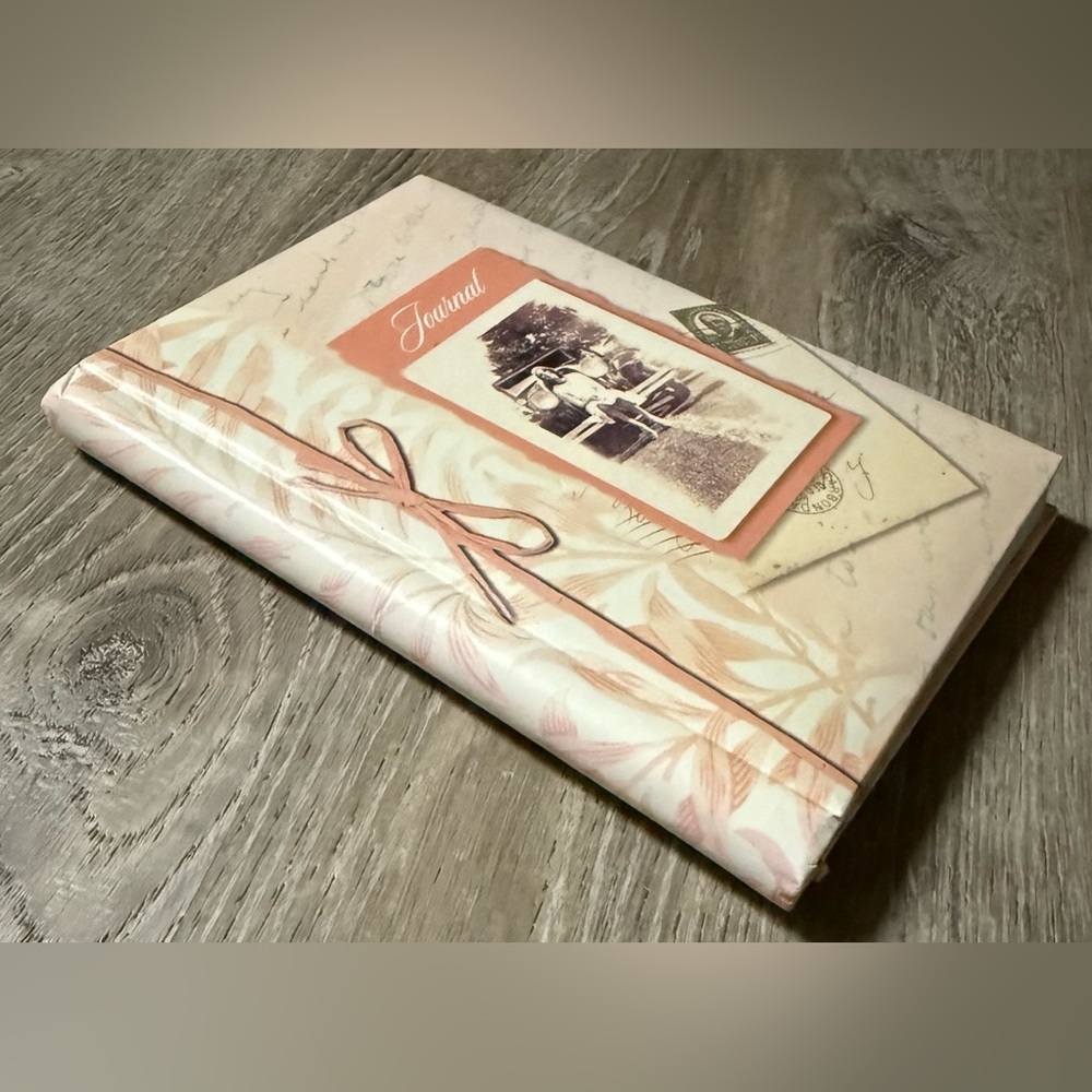 Elegant Vintage Style Pink Writing Journal Spiral Bound Photo Insert Notebook - Picture 3 of 3